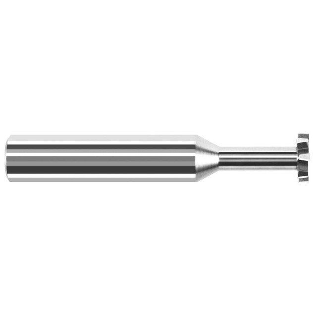 Harvey Tool 43862 Woodruff Keyseat Cutter: 0.25" Cut Dia, 0.062" Cut Width, 1/4" Shank Dia, Staggered Tooth