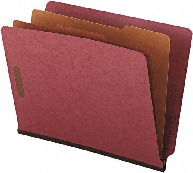 UNIVERSAL UNV10315 Classification Folder: Letter, Red, 10/Pack