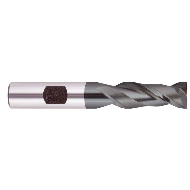 Regal Cutting Tools 050506AM88 Square End Mill:  0.2500" Dia, 0.5" LOC, 0.375" Shank Dia, 2.4375" OAL, 2 Flutes, High Speed Steel