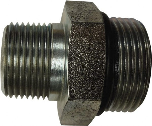 Parker 14-3/4 F5OF-S Industrial Pipe Hex Plug: 1-3/16-12 x 3/4" Male Thread, Male SAE-ORB x Male NPTF