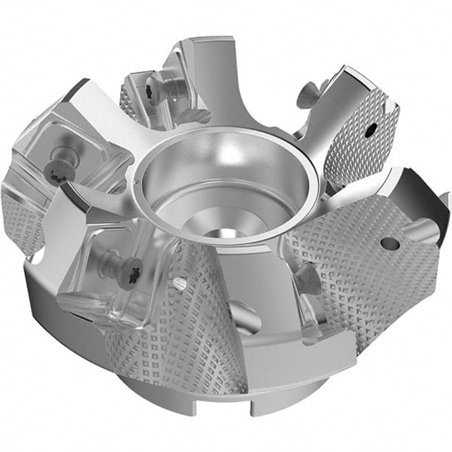 Seco 03157469 80mm Cut Diam, 27mm Arbor Hole, 9mm Max Depth of Cut, 48&deg; Indexable Chamfer & Angle Face Mill