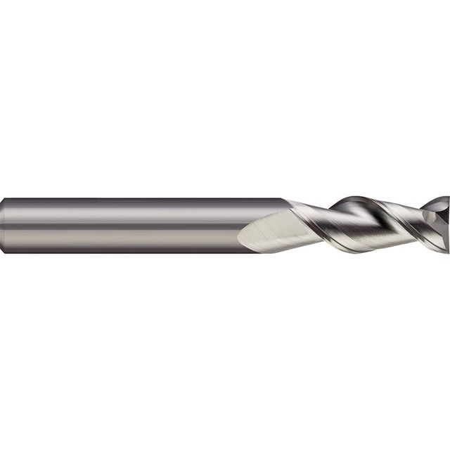 Micro 100 ARMM-010-2 Square End Mill: 1 mm Dia, 2 Flutes, 3 mm LOC, Solid Carbide, 45 ° Helix