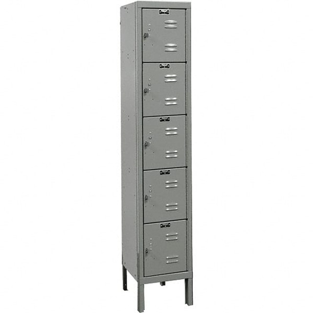 Hallowell U1256-5HG 1-Wide Locker: 12" Wide, 66" High, Padlock