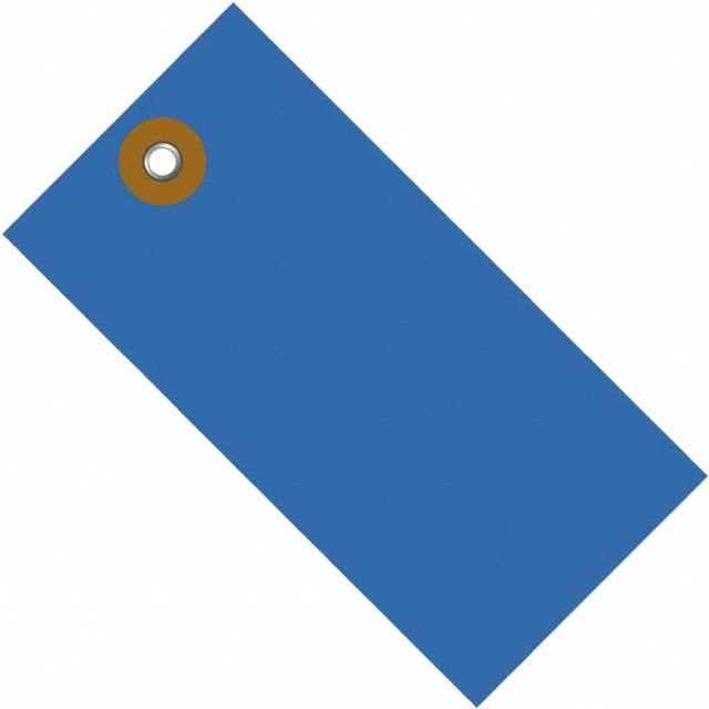 Dupont G14081A Blank Tag: 6-1/4'' High, Blue, Polypropylene