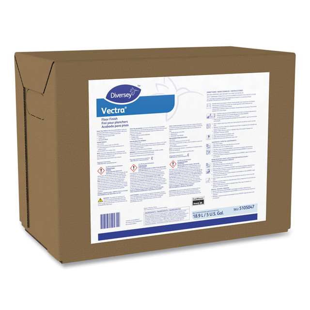 DIVERSEY 5105047 Vectra Floor Finish, Liquid, 5 gal Envirobox
