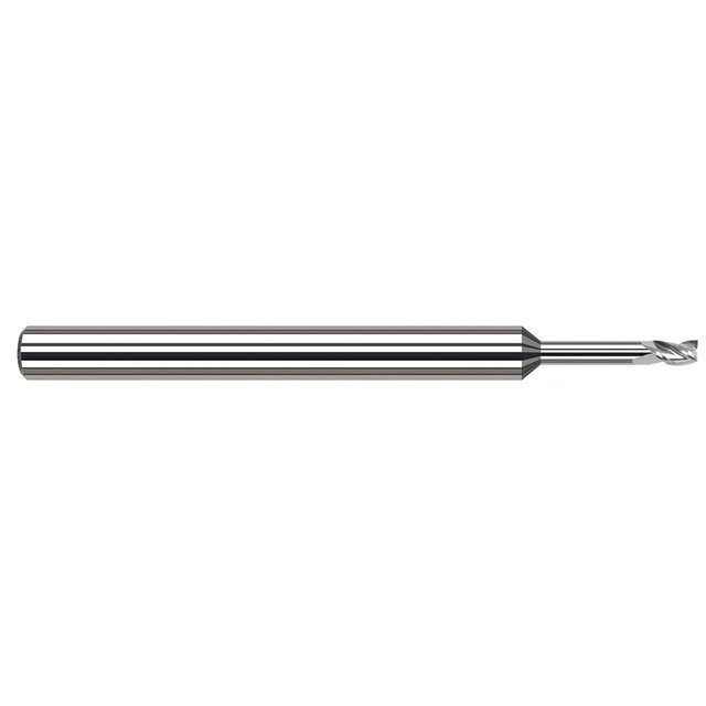 Harvey Tool 937050 Square End Mill: 3/64'' Dia, 0.075'' LOC, 1/8'' Shank Dia, 2-1/2'' OAL, 3 Flutes, Solid Carbide