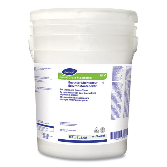 DIVERSEY 5640023 Suma Drain Maintainer, Fresh Scent, 5 gal Pail