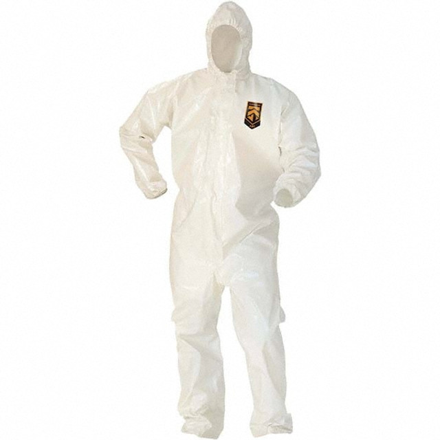 KleenGuard 45646 Non-Disposable Rain & Chemical-Resistant Coverall: White, Saranex