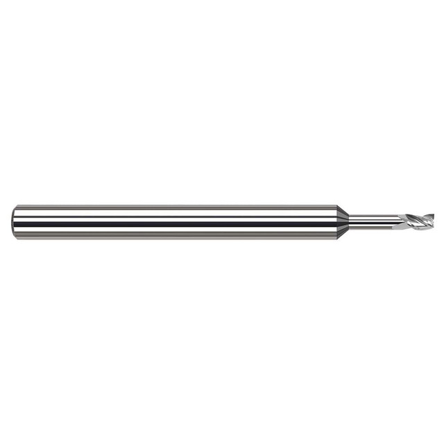 Harvey Tool 33308 Square End Mill: 1/8'' Dia, 3/16'' LOC, 1/8'' Shank Dia, 2-1/2'' OAL, 3 Flutes, Solid Carbide