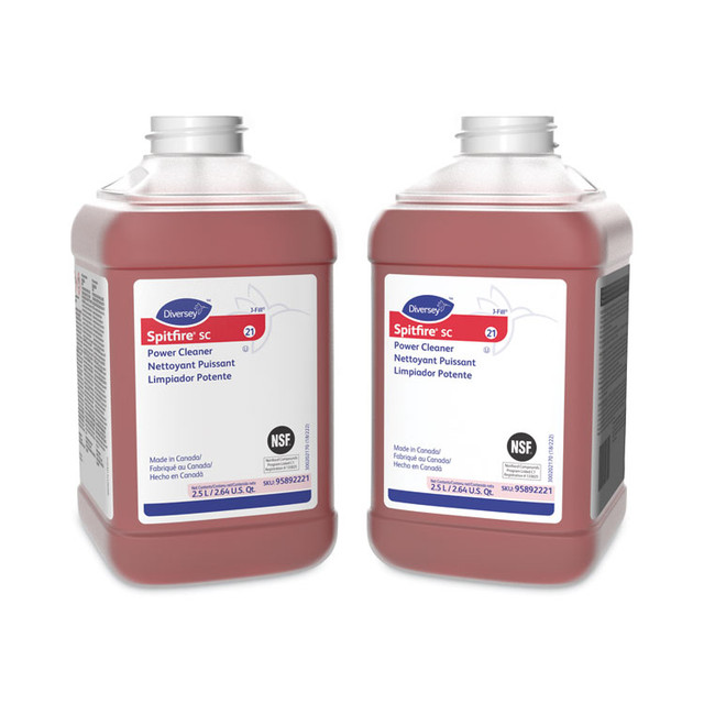 DIVERSEY 95892221 Spitfire SC Power Cleaner, 2.64 qt Bottle, 2/Carton