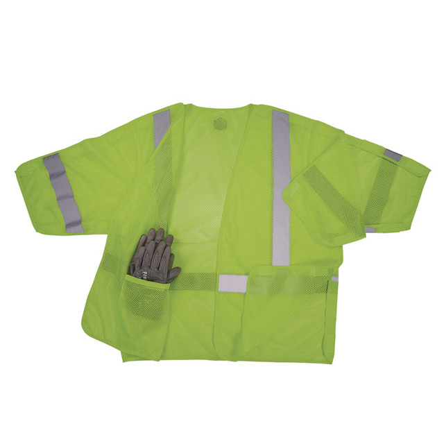 TENACIOUS HOLDINGS, INC. ergodyne® 23057 GloWear 8315BA Class 3 Hi-Vis Breakaway Safety Vest, 2X-Large to 3X-Large, Lime