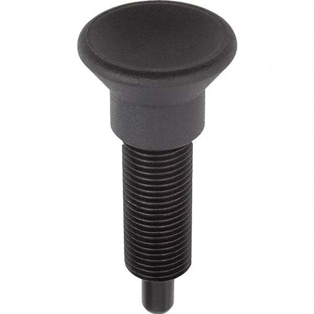 KIPP K0633.201903AJ 1/4-28, 17mm Thread Length, 3mm Plunger Diam, Hardened Locking Pin Knob Handle Indexing Plunger