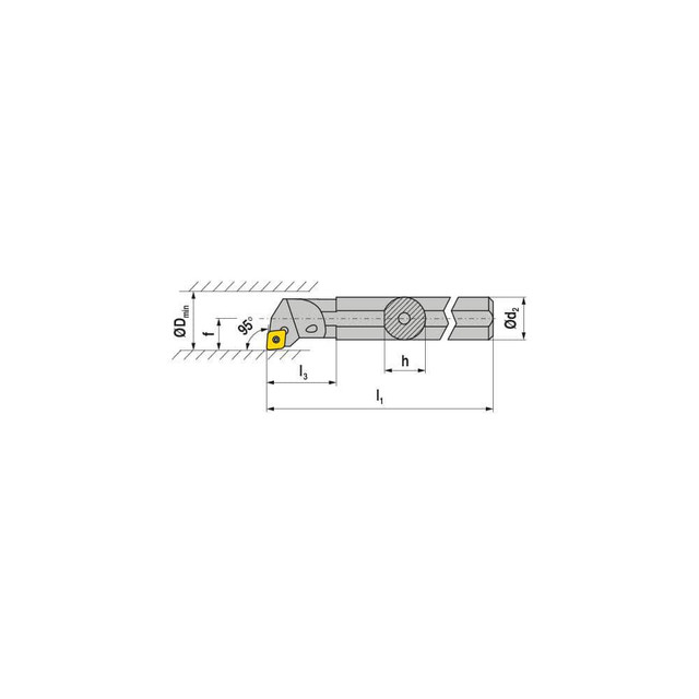 Ceratizit 70718025 Indexable Boring Bars; Minimum Bore Diameter (mm): 32.00 ; Maximum Bore Depth (mm): 175.00 ; Toolholder Style: SCLCR ; Tool Material: Solid Carbide ; Shank Diameter (Decimal Inch): 25.0000 ; Shank Diameter (mm): 25.00