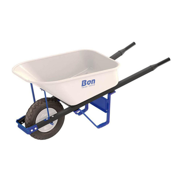 Bon Tool 84-974 Wheelbarrows; Volume Capacity: 6.0 ; Load Capacity: 250 ; Wheel Material: Rubber ; Tray Material: Steel