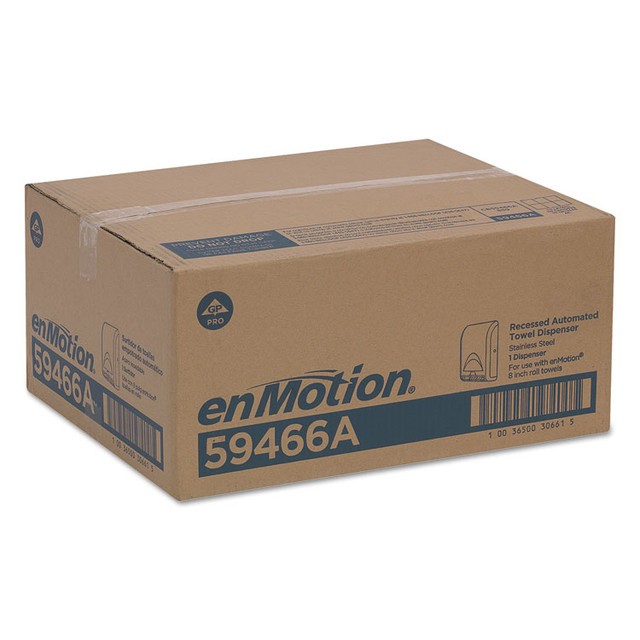GEORGIA PACIFIC Professional 59466A enMotion Automated Roll Towel Dispenser, 13.3 x 8 x 16.4, Stainless Steel