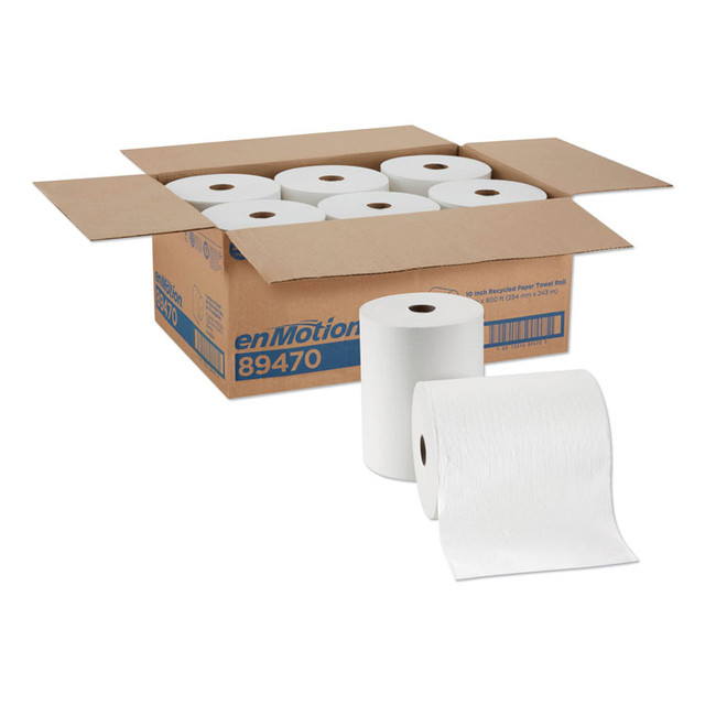 GEORGIA PACIFIC Professional 894-70 enMotion High Capacity Roll Towel, 1-Ply, 10" x 800 ft, White, 6 Rolls/Carton