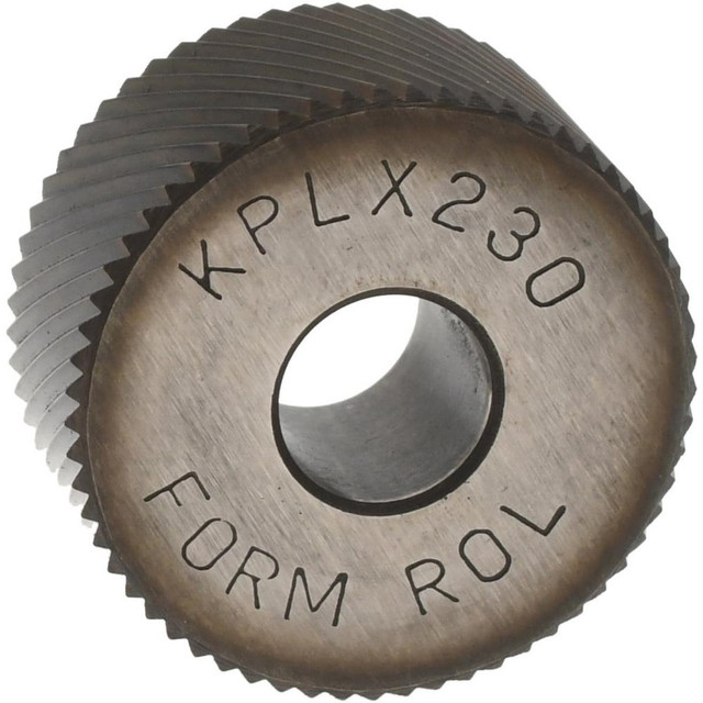 MSC KPLX230BN Beveled Face Knurl Wheel: 3/4" Dia, 90 ° Tooth Angle, 30 TPI, Diagonal, Cobalt