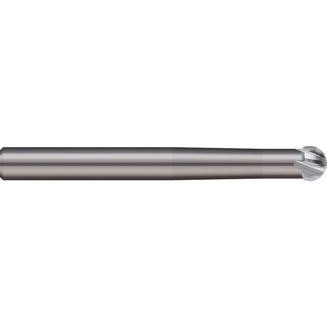 Micro 100 SBMM-030-321 Ball End Mill: 0.1181" Dia, 3 Flute, Solid Carbide