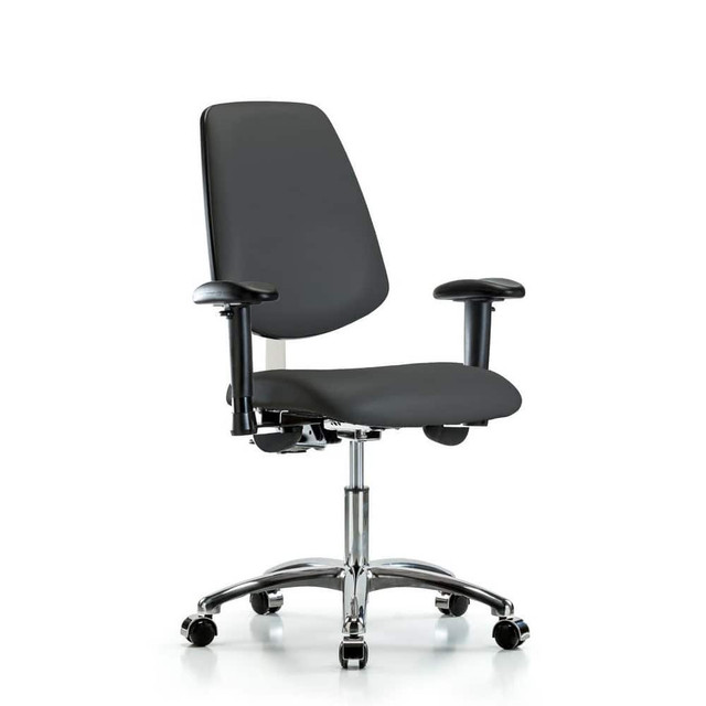 Blue Ridge Ergonomics MSC43715 Task Chair: Vinyl, Charcoal