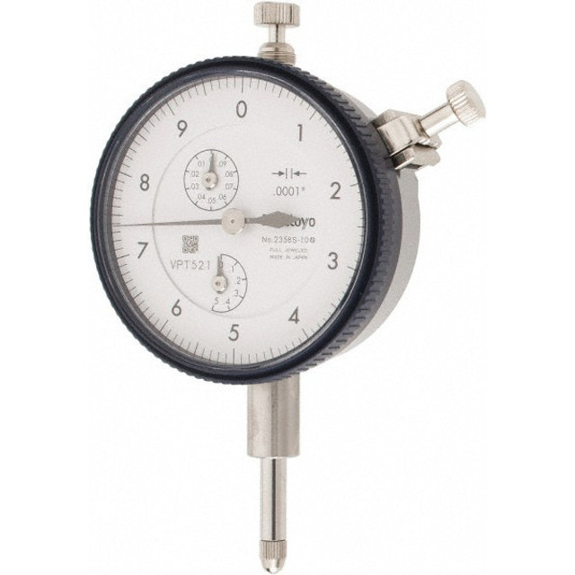 Mitutoyo 2358A-10 Dial Drop Indicator: 0.5" Range, 0-10 Dial Reading, 0.0001" Graduation, 2-9/32" Dial Dia