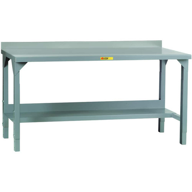 Little Giant. WSB2-3672-AH Stationary Work Benches, Tables; Bench Style: Work Bench ; Edge Type: Square ; Leg Style: 4-Leg; Adjustable Height ; Depth (Inch): 36in ; Color: Gray ; Maximum Height (Inch): 41in