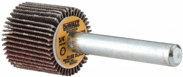 DeWALT DAFE1P1210 Mounted Flap Wheel: 3/4" Dia, 3/4" Face Width, 120 Grit, Aluminum Oxide