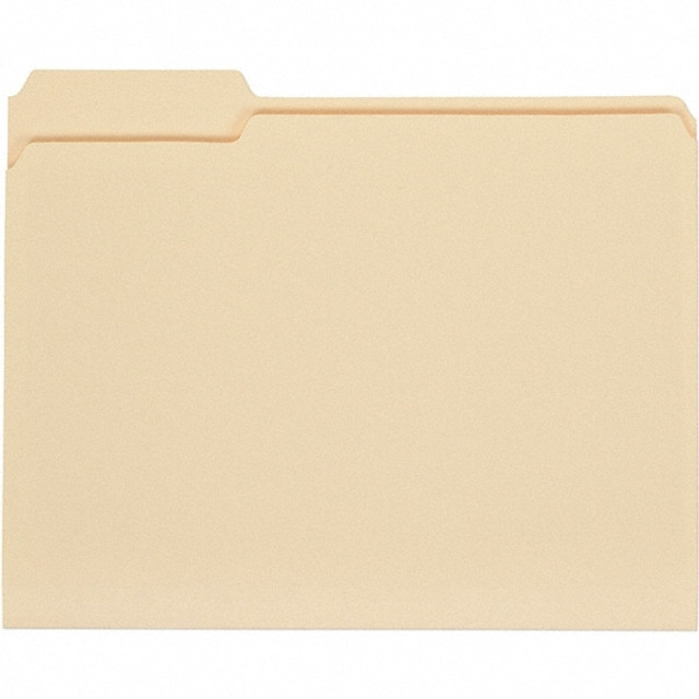 UNIVERSAL UNV12121 File Folders with Top Tab: Letter, Manila, 100/Pack