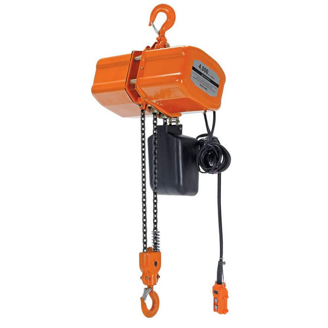 Vestil H-4000-1 Electric Chain Hoist: 4,000 lb Working Load Limit