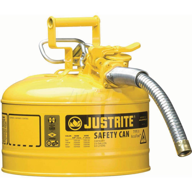 Justrite. 7225230 Safety Can: 2.5 gal, Steel