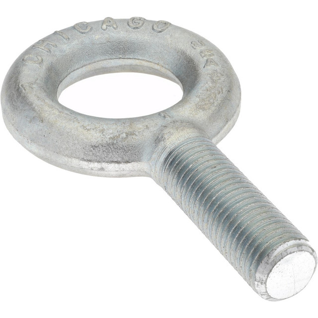 Gibraltar 26845 5 Lifting Eye Bolt: Without Shoulder, 9,000 lb Capacity, 1-8 Thread, Grade C-1035 Steel