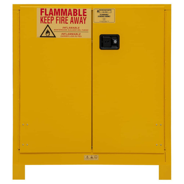 Durham 1030ML-50 Safety Cabinets; Door Type: Manual Closing ; Adjustable Shelves: Yes ; FM Approved: Yes ; Height (Inch): 50 ; Material: Steel ; Capacity (Gal.): 30.000