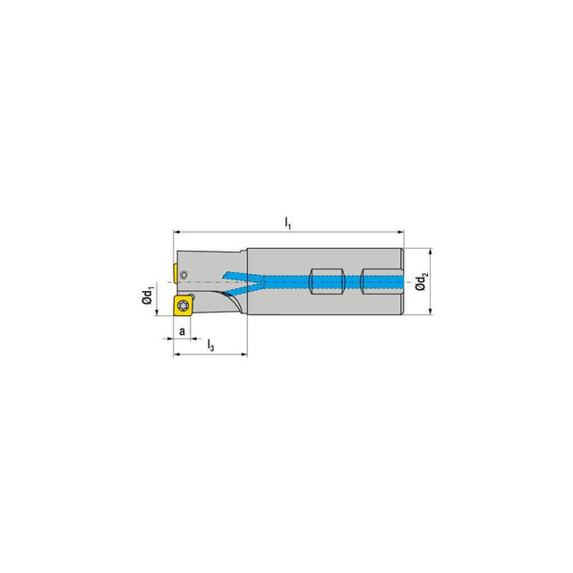 Ceratizit 50703040 Indexable Square-Shoulder End Mills; Maximum Depth of Cut (mm): 11.00 ; Cutter Style: C490 ; Shank Type: Weldon Flat ; Shank Diameter (Decimal Inch): 32.0000 ; Shank Diameter (Inch): 32 ; Insert Holding Method: Screw