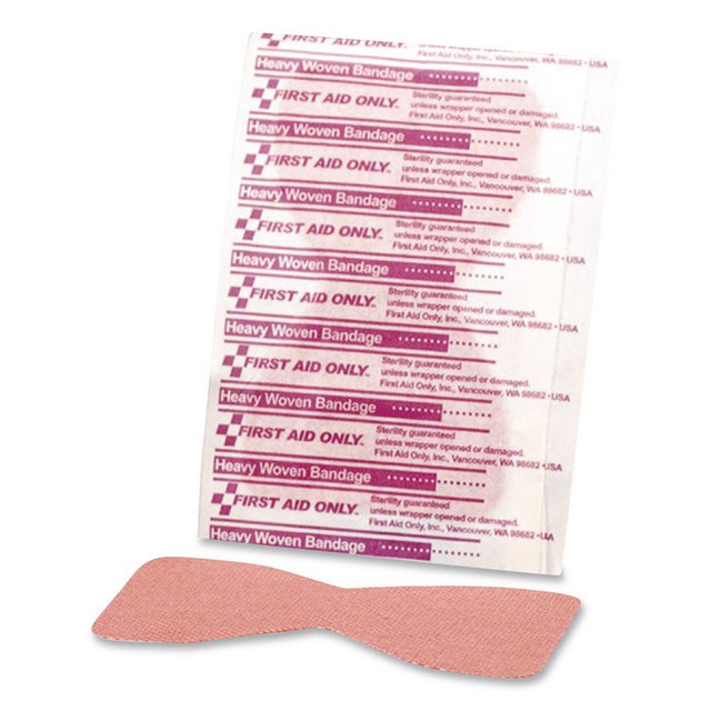 FIRST AID ONLY, INC. G163 Heavy Woven Adhesive Bandages, Fingertip, 1.75 x 3, 25/Box