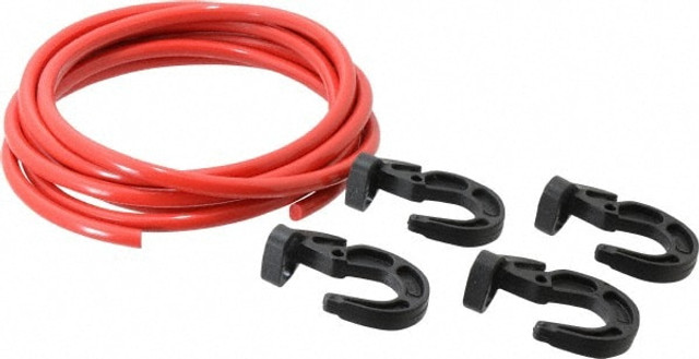 Polyflex PFR5-10  RED 10' Long x 5/16" Diam, Red Tie Down Rope Kit