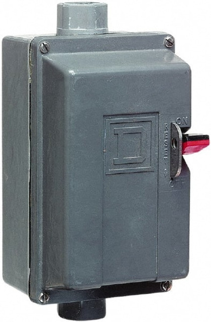 Square D 2510MCW1 2 Poles, 27 Amp, M-1 NEMA, Enclosed Pushbutton Manual Motor Starter