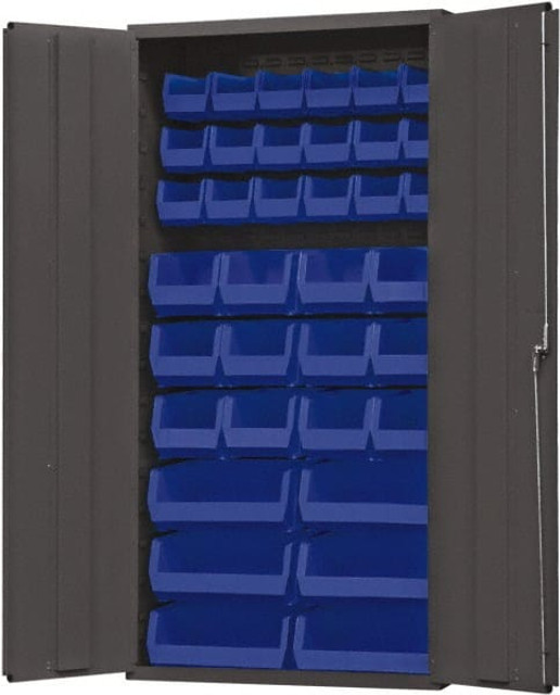 Durham 3602-BLP-36-529 Bin Combination Lockable Storage & Welded Steel Storage Cabinet: 36" Wide, 24" Deep, 72" High