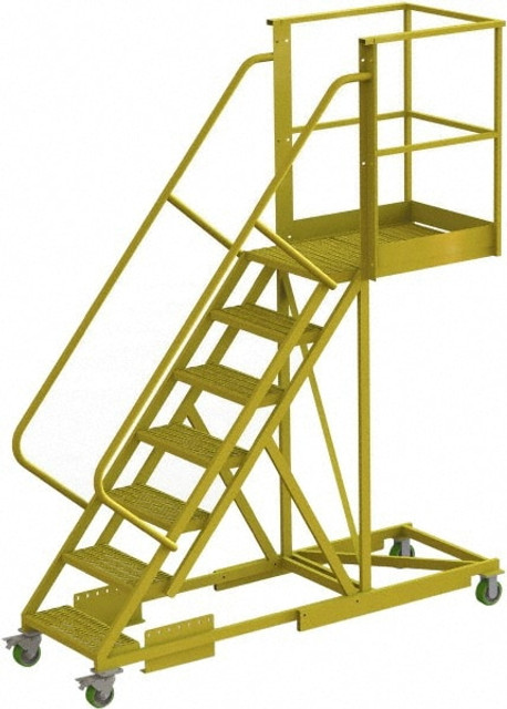 TRI-ARC UCS500730246 Steel Cantilever Rolling Ladder: 7 Step