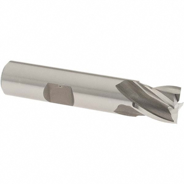 OSG 5411000 Square End Mill:  0.5000" Dia, 0.5" LOC, 0.5" Shank Dia, 2.5" OAL, 4 Flutes, High Speed Steel