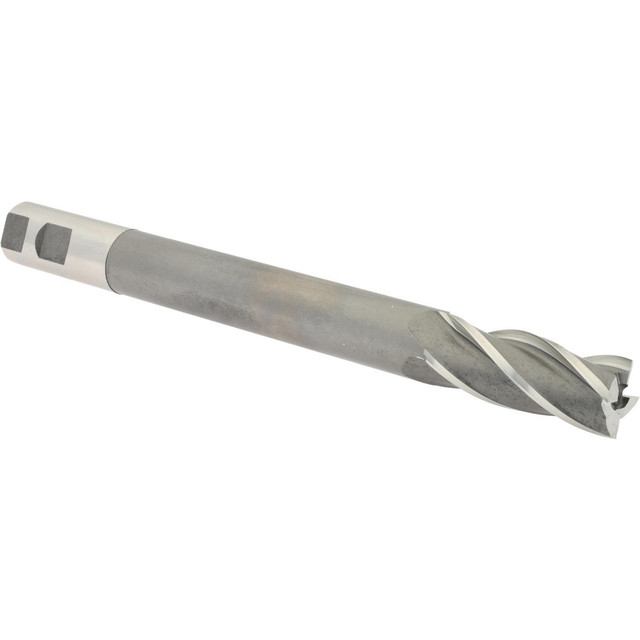 Hertel H79573804 Square End Mill: 1'' Dia, 2-1/2'' LOC, 1'' Shank Dia, 10-1/4'' OAL, 4 Flutes, High Speed Steel