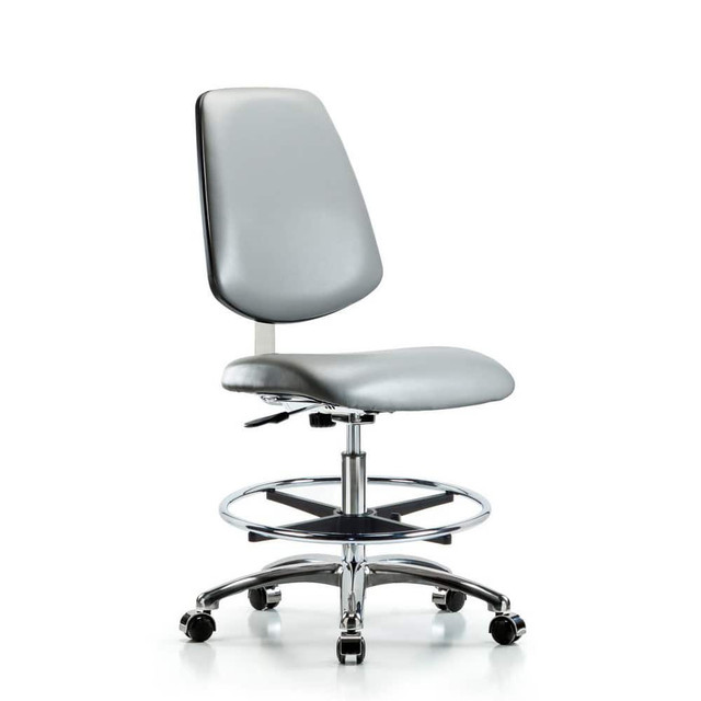 Blue Ridge Ergonomics MSC40373 Task Chair: Vinyl, Sterling