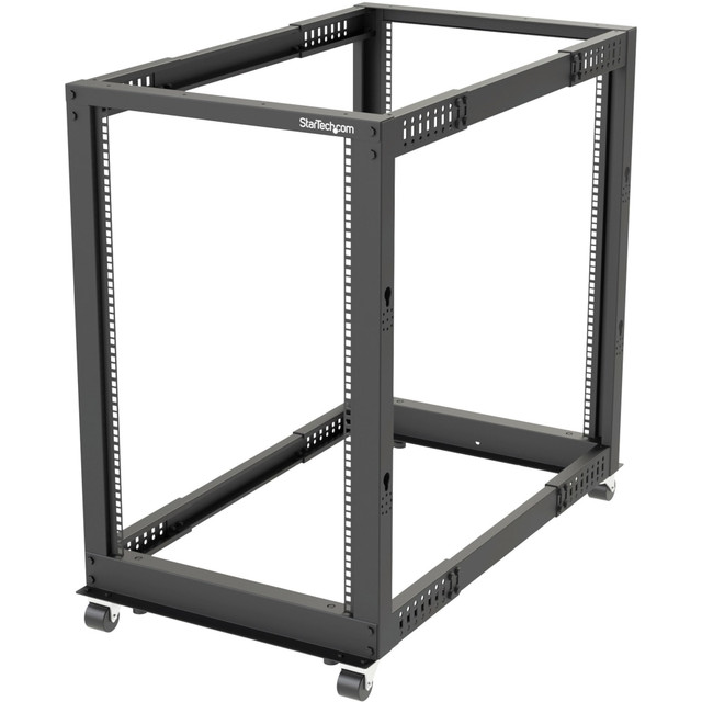 STARTECH.COM StarTech 4POSTRACK18U .com 18U Open Frame Rack - 4 Post - 22-40 in. Adjustable Depth - 1200 lb. Weight Capacity - Includes Casters (4POSTRACK8U)