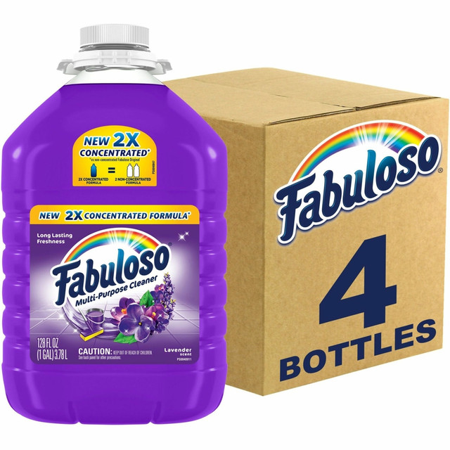COLGATE-PALMOLIVE,IPD 153058CT Fabuloso All-Purpose Cleaner - 128 fl oz (4 quart) - Lavender Scent - Rinse-free, Residue-free, Long Lasting - Purple - 4 / Carton COLGATE-PALMOLIVE,IPD 153058CT Fabuloso All-Purpose Cleaner - 128 fl oz (4 quart) - Lavender Scent - Rinse-free, Residue-free, Long Lasting - Purple - 4 / Carton