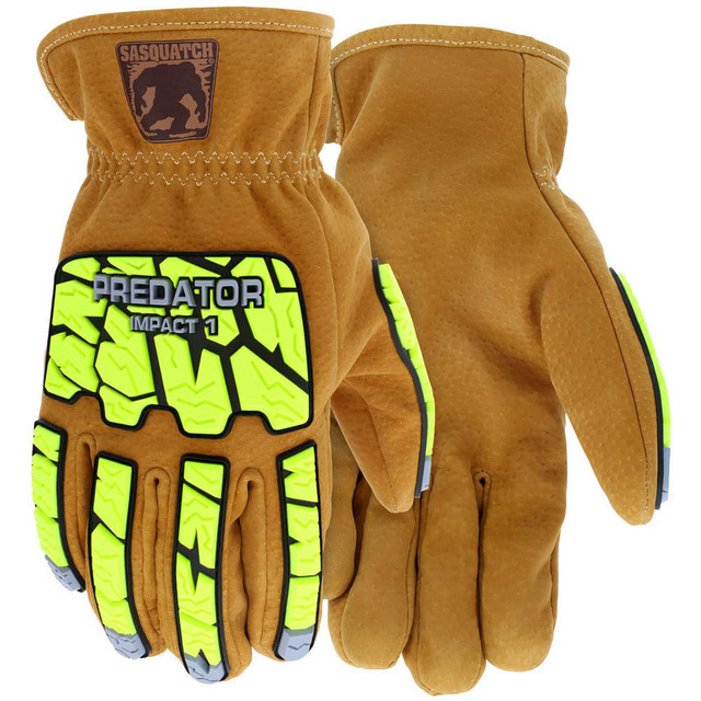 MCR Safety PD3430M Cut, Puncture & Abrasive-Resistant Gloves: Size M, ANSI Cut A5, ANSI Puncture 4, Leather