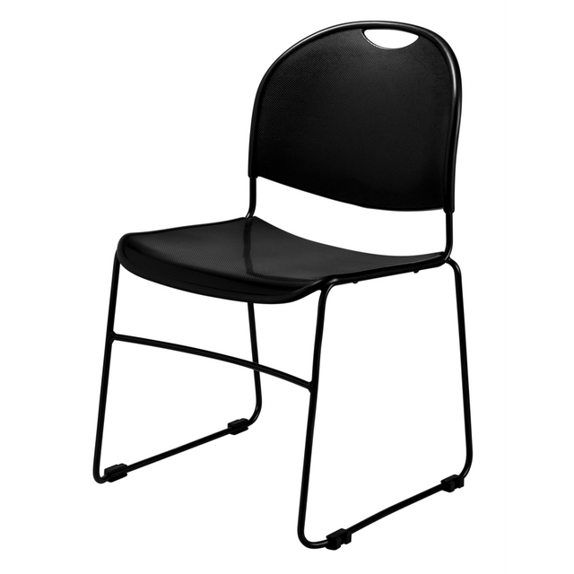 NATIONAL PUBLIC SEATING CORP 850-CL National Public Seating Commercialine Stack Chair, Black