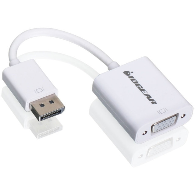 ATEN TECHNOLOGIES GDPVGAW6 IOGEAR DisplayPort to VGA Adapter Cable - 7.28in ATEN TECHNOLOGIES GDPVGAW6 IOGEAR DisplayPort to VGA Adapter Cable - 7.28in