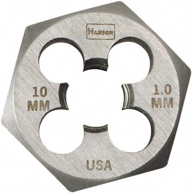 Irwin 9738 Hex Rethreading Die: M10x1, Right Hand, 1" Hex, Carbon Steel