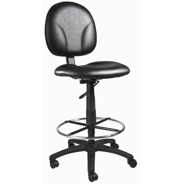 NORSTAR OFFICE PRODUCTS INC. B1690-CS Boss Office Products Drafting Stool With Antimicrobial Protection, Footring, Black NORSTAR OFFICE PRODUCTS INC. B1690-CS Boss Office Products Drafting Stool With Antimicrobial Protection, Footring, Black