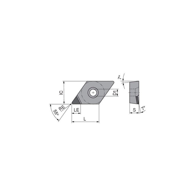 Ceratizit 71311318 Turning Insert: DCGT3252FNA2CB2, PCD