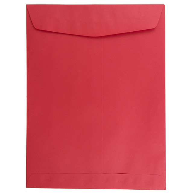 JAM PAPER AND ENVELOPE 80329B JAM Paper Open-End 9in x 12in Catalog Envelopes, Gummed Seal, 30% Recycled, Red, Pack Of 10