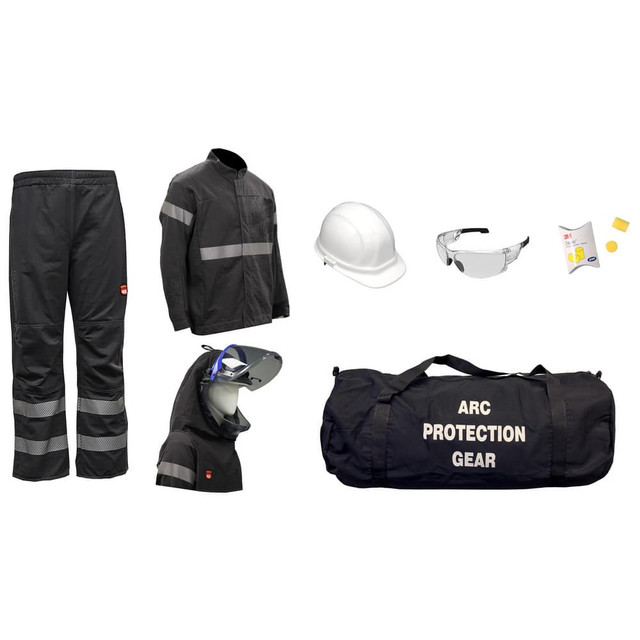 Chicago Protective Apparel AG40-GP-JP-3XL- Arc Flash Clothing Kits; Protection Type: Arc Flash ; Garment Type: Jacket; Pants; Hoods ; Maximum Arc Flash Protection (cal/Sq. cm): 40.00 ; Size: 3X-Large ; Glove Type: Not Included ; Head or Face Protecti